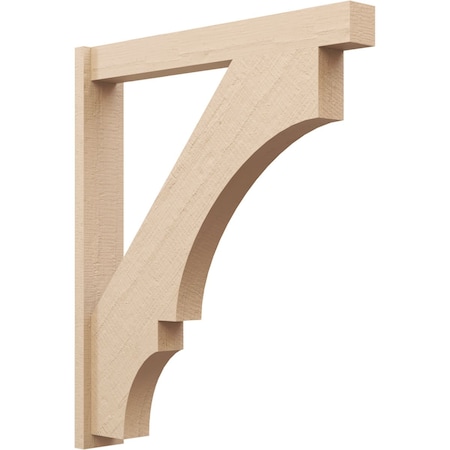 Ekena Millwork 5 1/2-in W x 36-in D x 42-in H Balboa Block Rough Cedar Woodgrain TimberThane Outlooker, Primed Tan OUTUR055X36X42BOA44RCPR